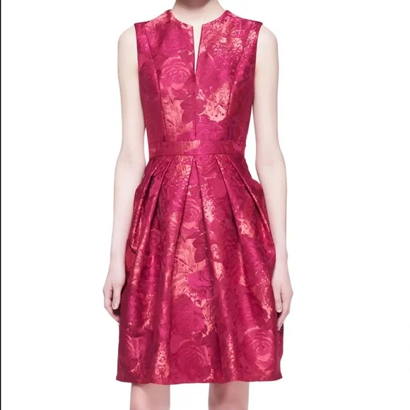 carmen marc valvo pink dress Carmen Marc Valvo Pink Sheath Dress Size 12